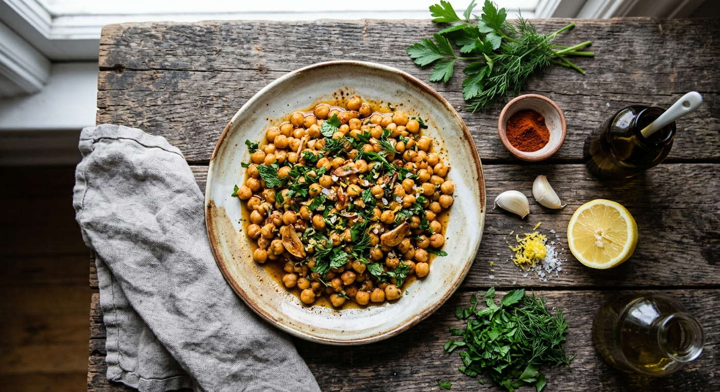 One-Pan Herby Chickpeas