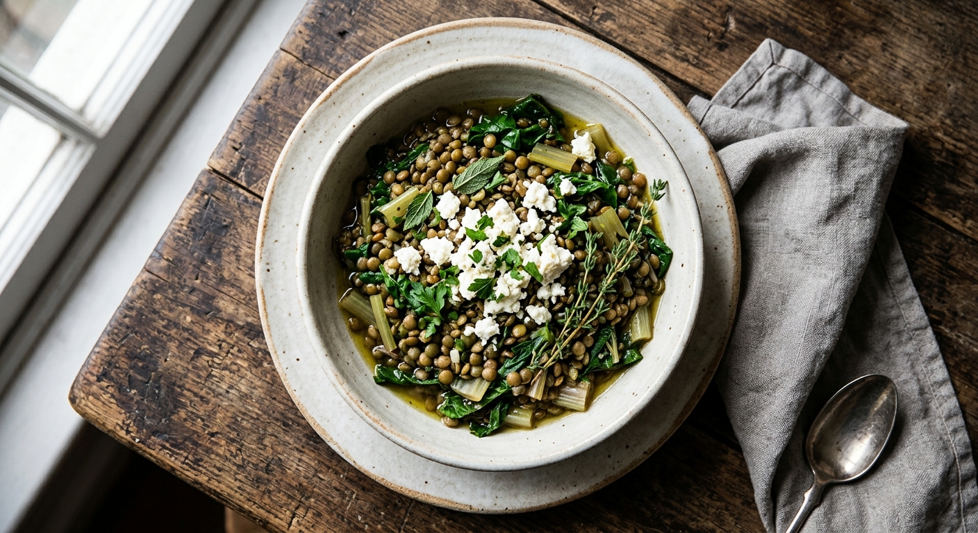 Warm Lentil & Chard Bowl